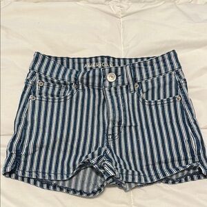 American Eagle Outfitters Blue Striped Women's Shorts